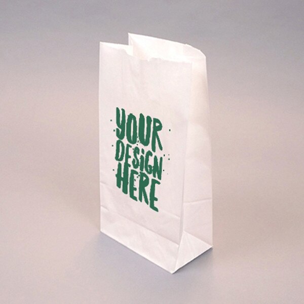 Custom-Printed White Kraft 12-lb Ba